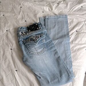 Miss me embellished straight leg jeans